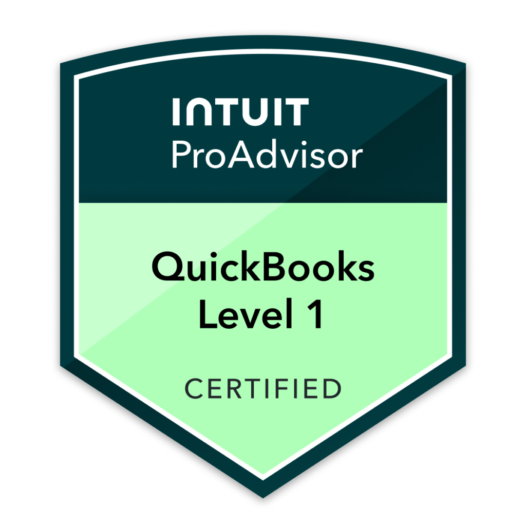 Intuit Quickbooks Level 1 Pro Advisor Certification badge